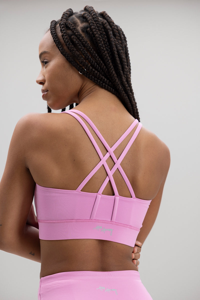 Criss-Cross Bra Rosewood | Hey Honey Yoga & Active Wear