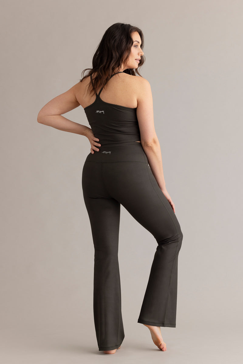 High-Waist Flared Leggings Always Dressed Forest Night | Hey Honey & Active Wear