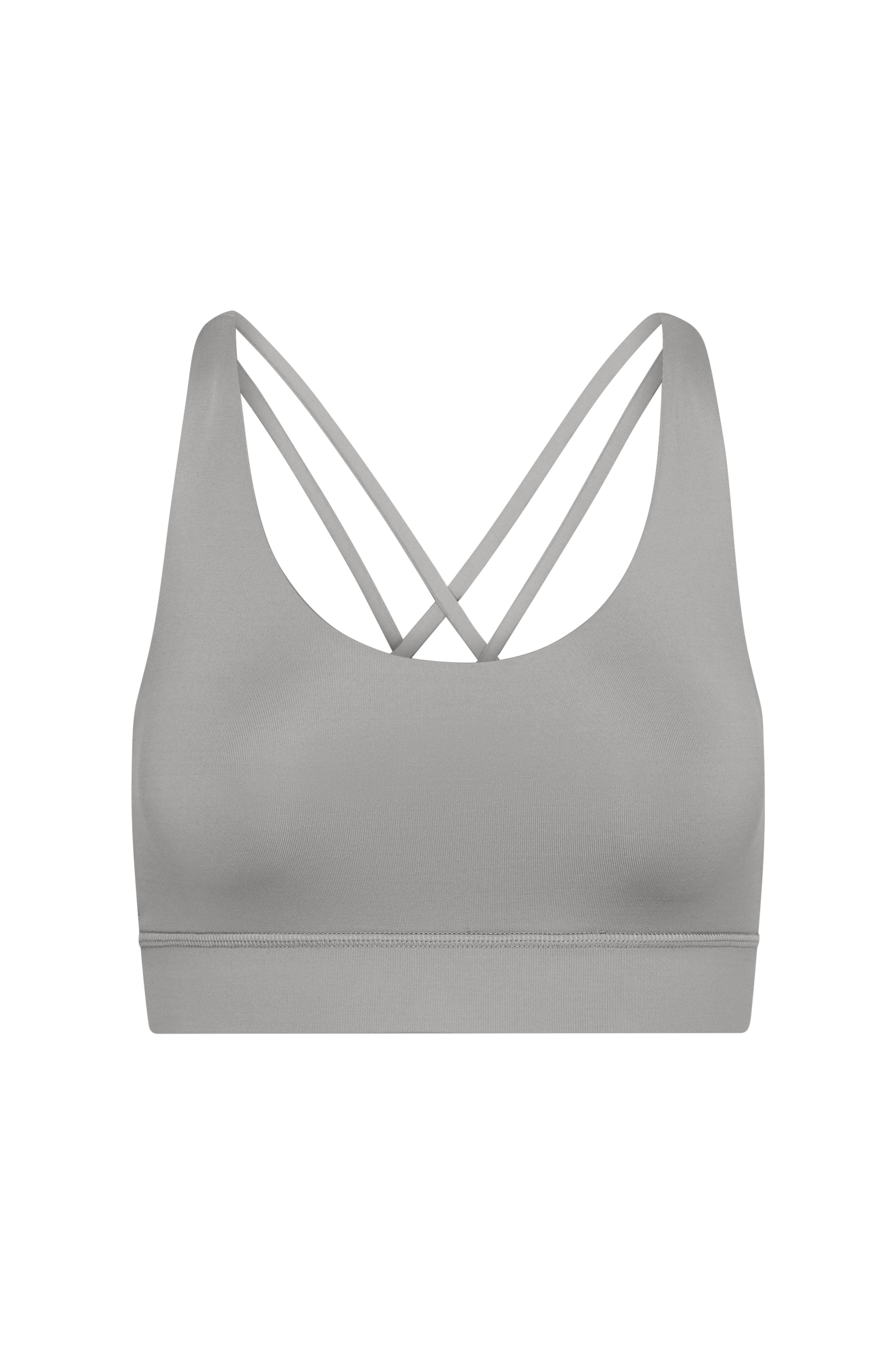 Criss-Cross Bra Stone | Hey Honey Yoga & Active Wear