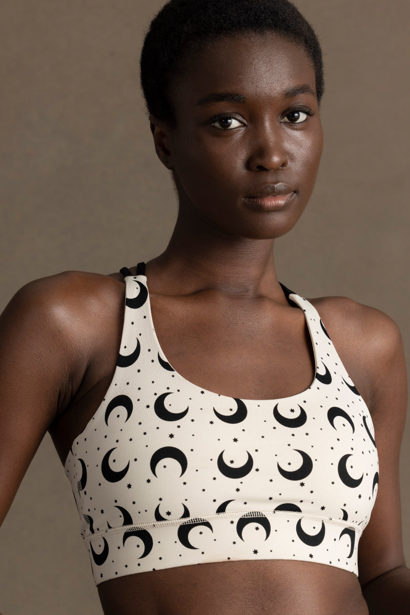 Criss-Cross Bra Moon French Oak | Hey Honey Yoga & Active Wear