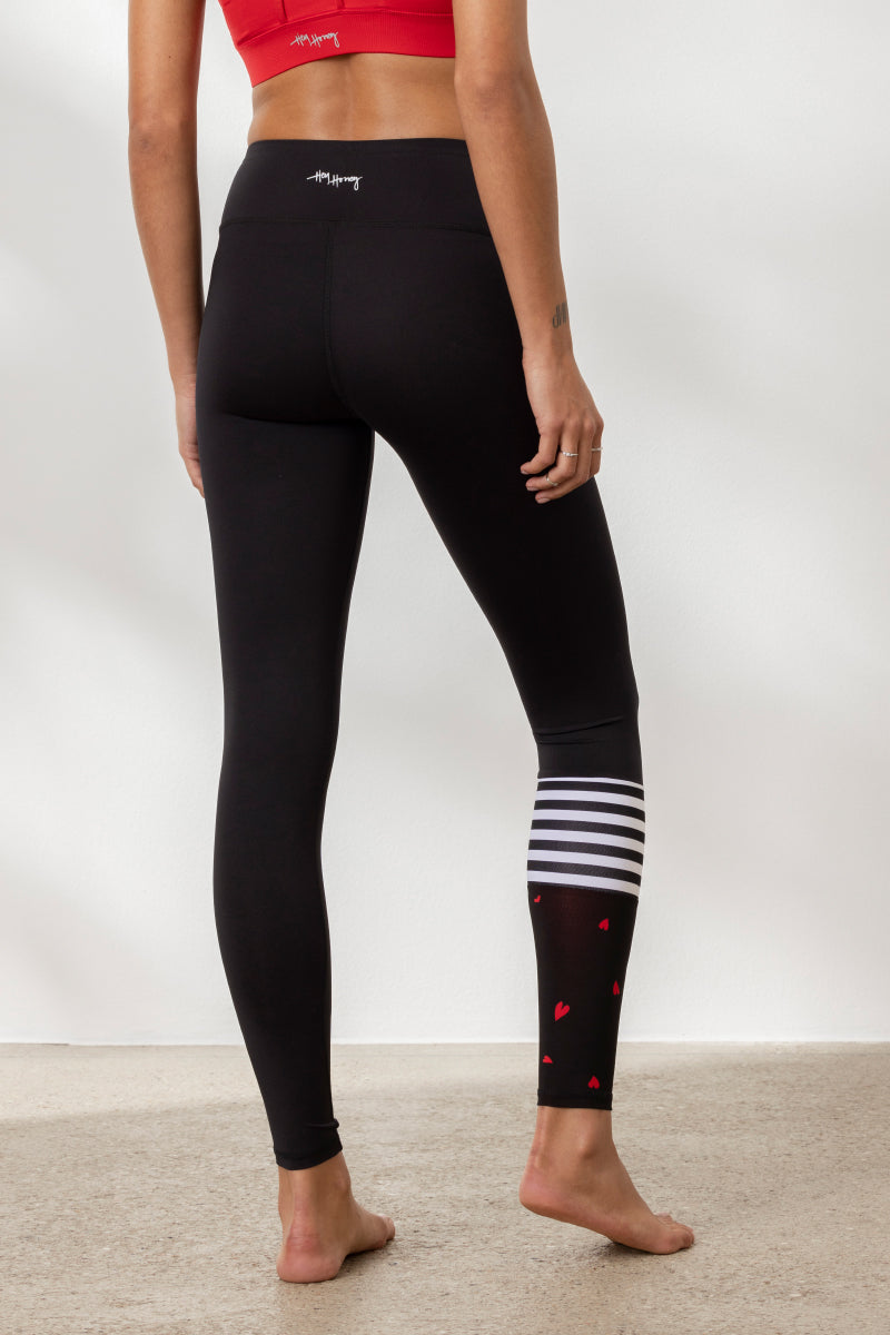 Surf Style Leggings Hearts | Hey Honey Yoga & Active Wear