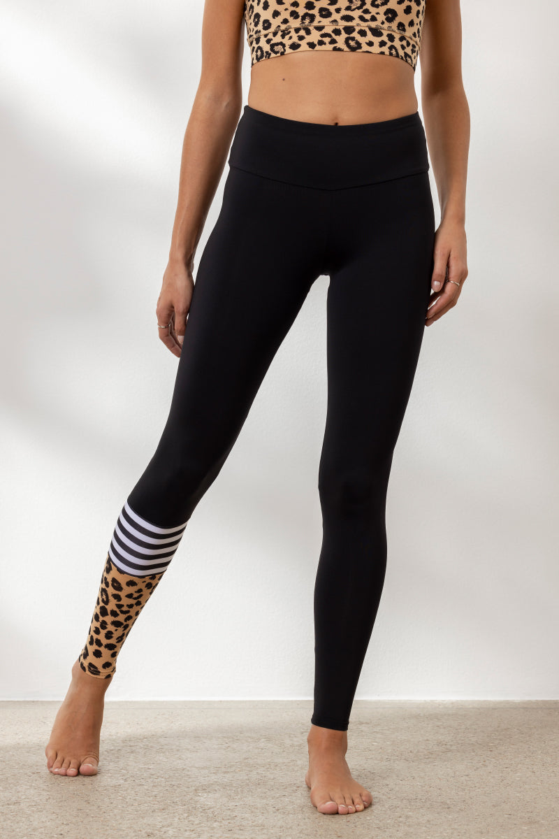 Surf Style Leggings Leo Biscuit | Hey Honey Yoga & Active Wear