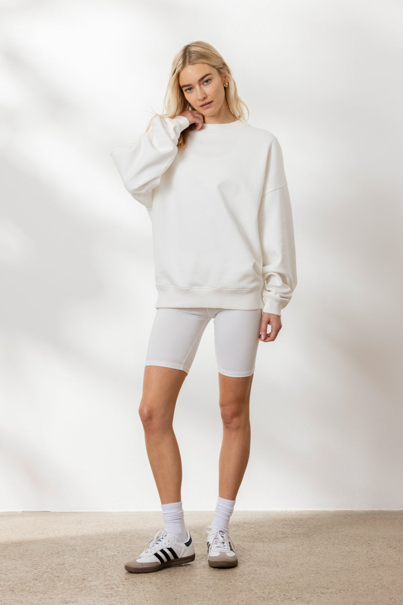 Biker White | Hey Honey Yoga & Active Wear