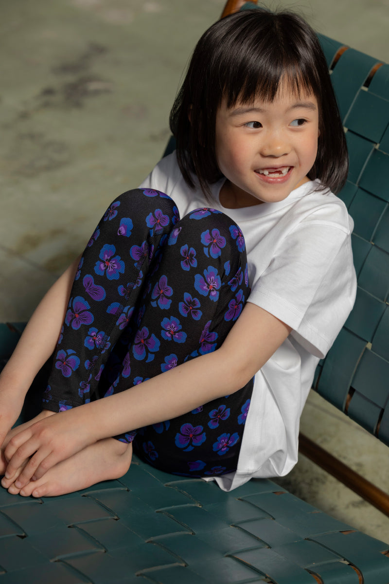 Kids Leggings Wild Violets | Hey Honey Yoga & Active Wear
