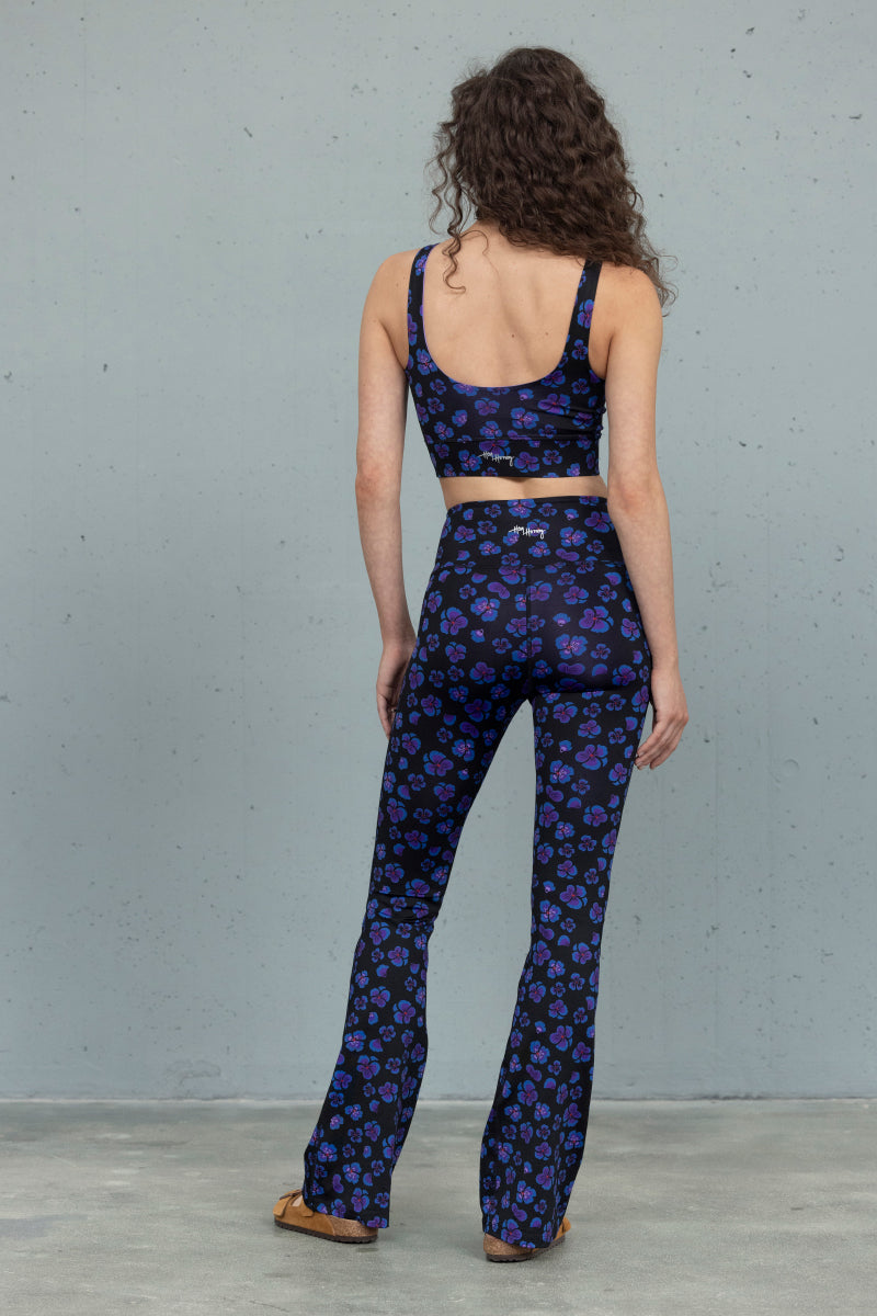 Flared Leggings Wild Violets | Hey Honey Yoga & Active Wear