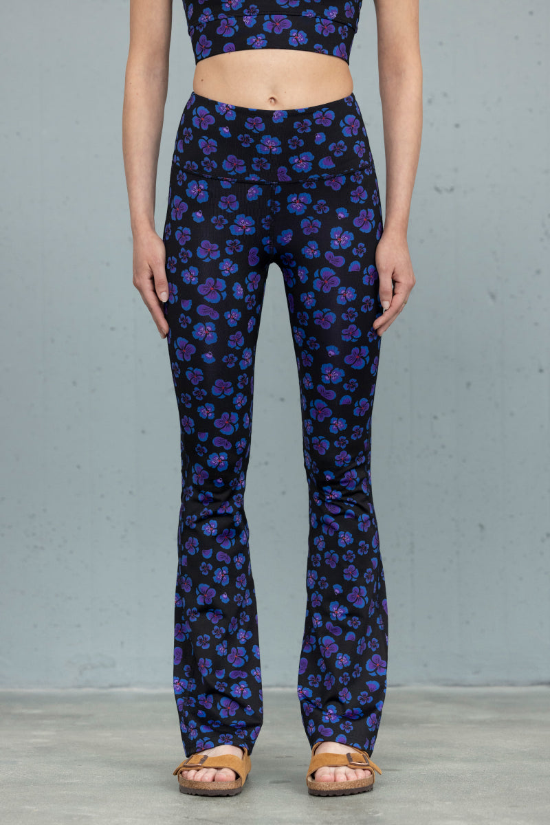Flared Leggings Wild Violets | Hey Honey Yoga & Active Wear
