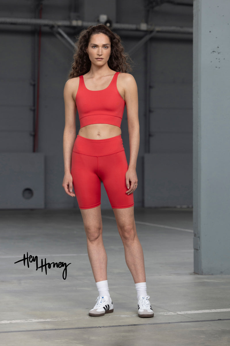Biker Hibiscus | Hey Honey Yoga & Active Wear