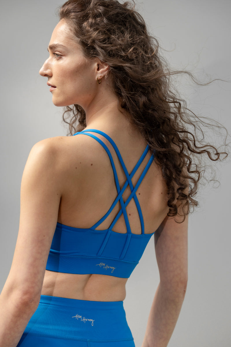 Criss-Cross Bra Unicolor Santorini | Hey Honey Yoga & Active Wear