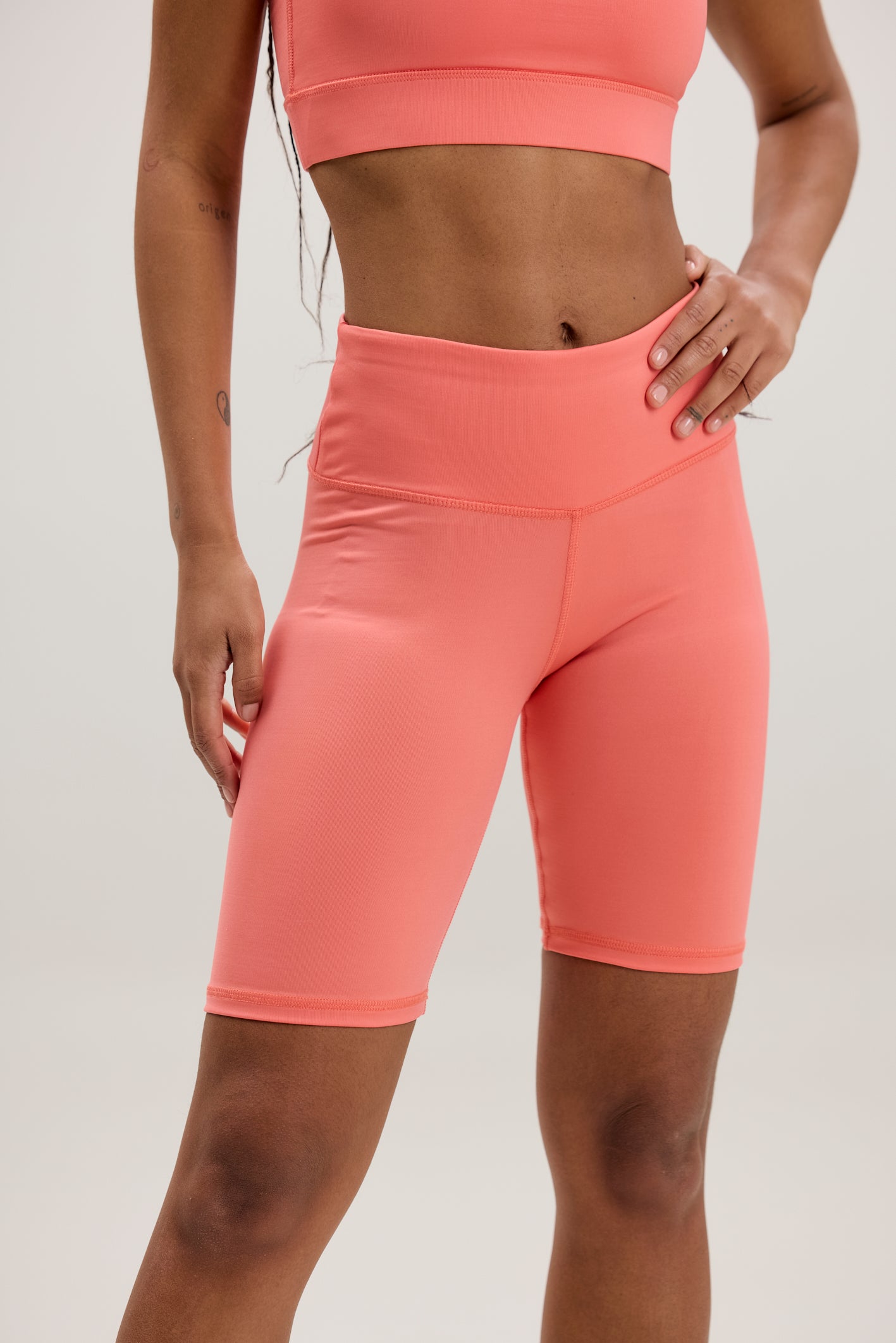 Biker Print Peach | Hey Honey Yoga & Active Wear