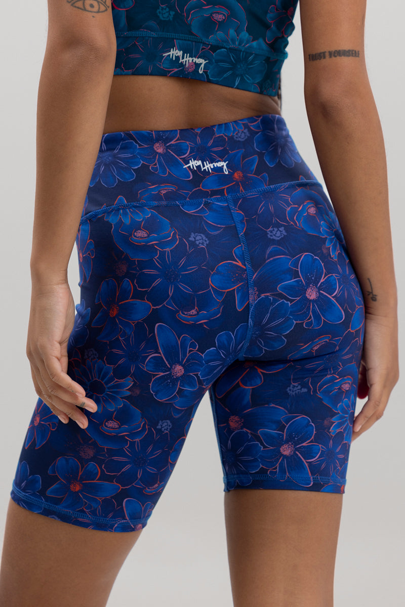 Biker Print Flower Daze | Hey Honey Yoga & Active Wear