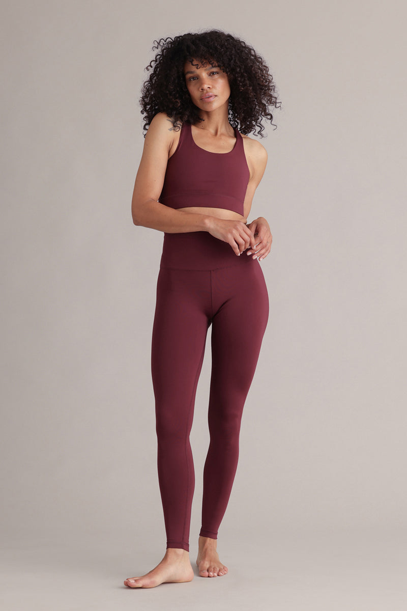 High-Waist Leggings Always Dressed Italian Plum | Hey Honey & Active Wear