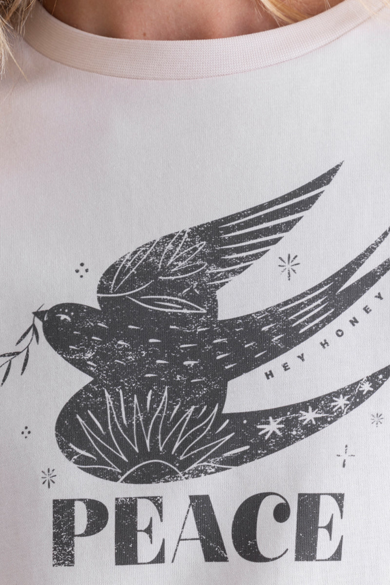 T-Shirt Peace Dove Off White | Hey Honey & Active Wear