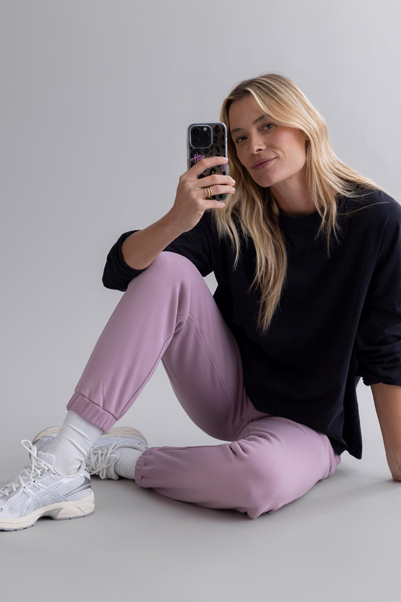 Cuff Sweat Pants Mauve | Hey Honey & Active Wear