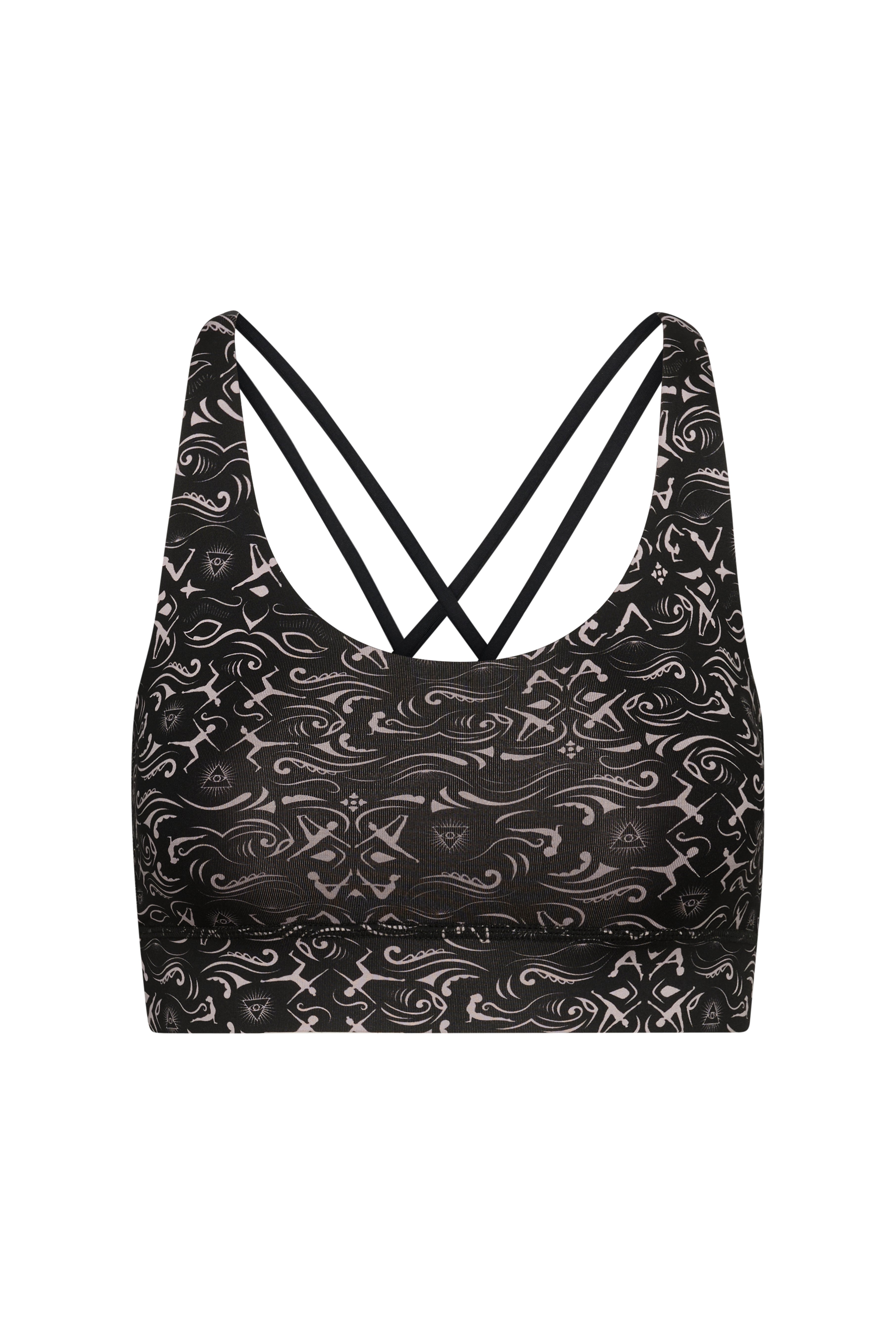 Criss-Cross Bra Samadhi Black | Hey Honey Yoga & Active Wear