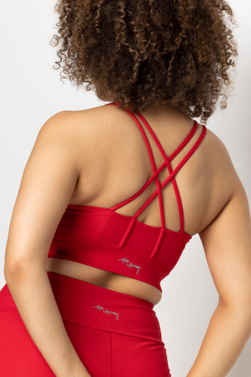 Criss-Cross Bra Red